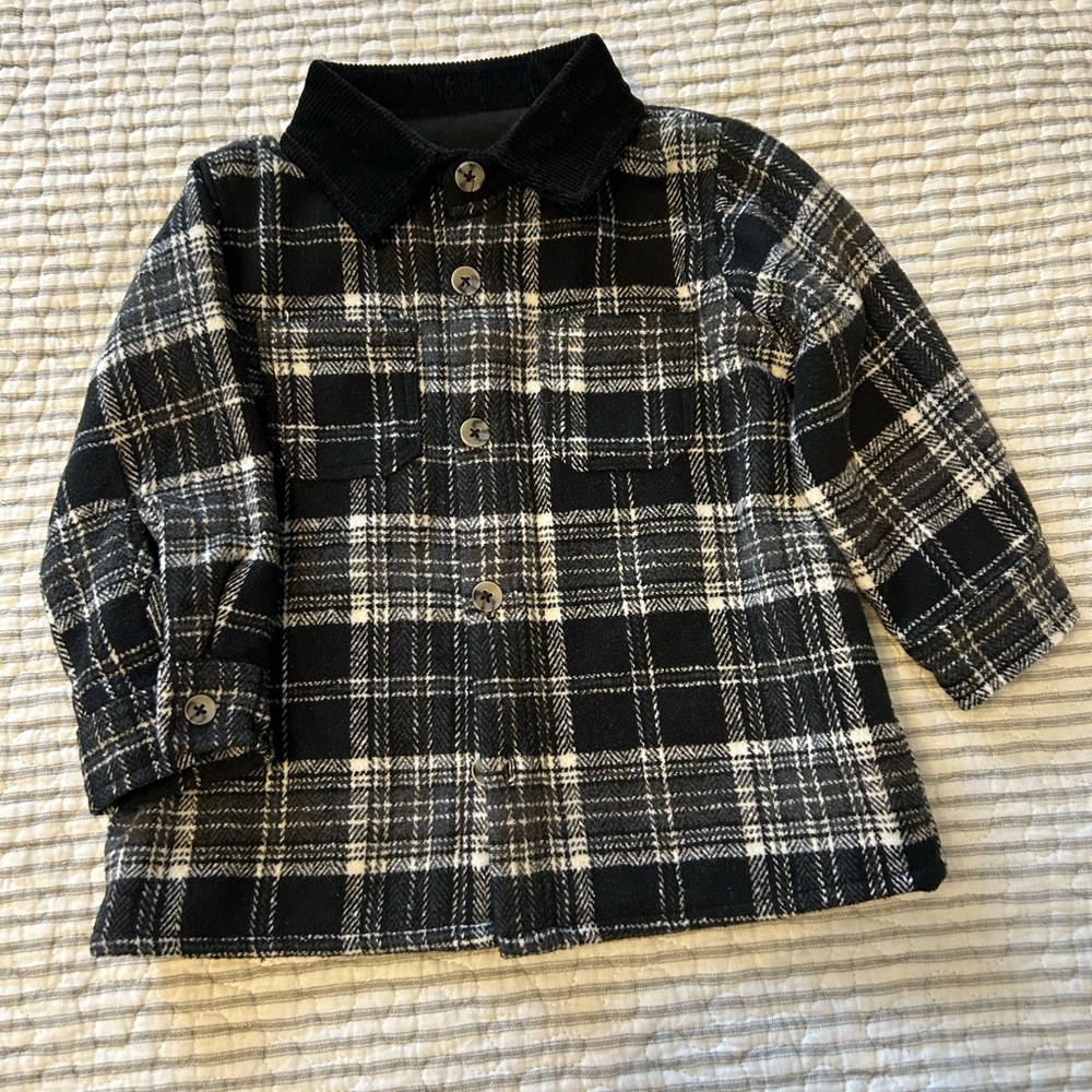 Scene & heard black and white plaid 18 months shacks nwt
